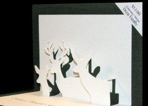 photo of Deer Family popup card