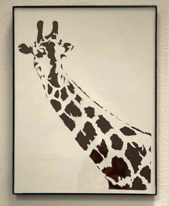 Image: papercutting of a giraffe