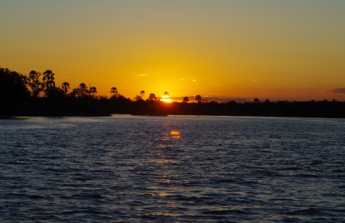photo of sunset on the Zambizi River